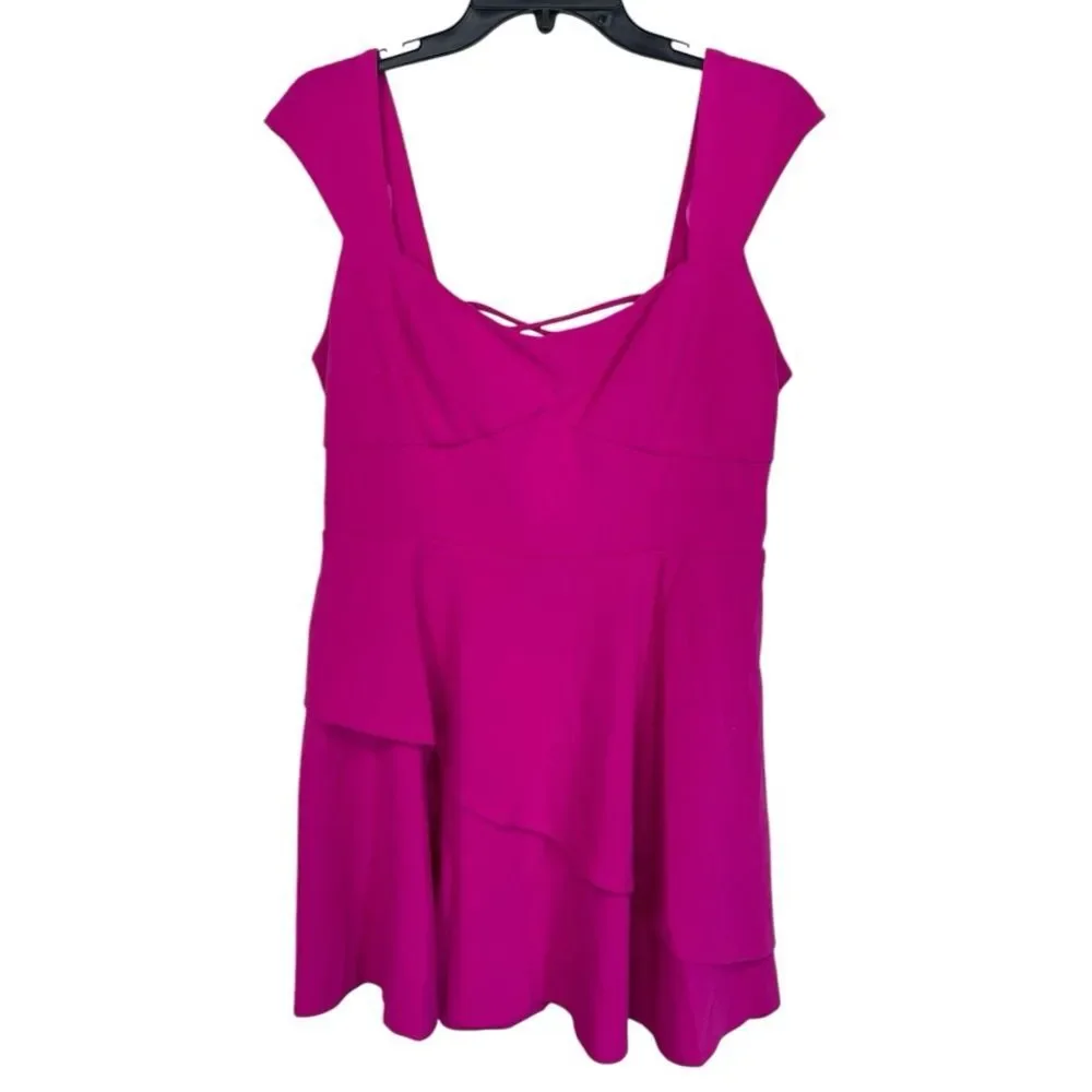 NWT City Studio | Girls‎ Pink Sheath Short V Neck Sleeveless Zipper Dress 17